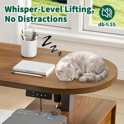 Ashton Mid-Century Electric L-Shaped Standing Desk