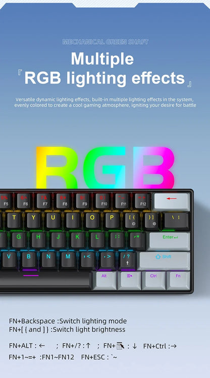 60% Mechanical Mini Keyboard with RGB