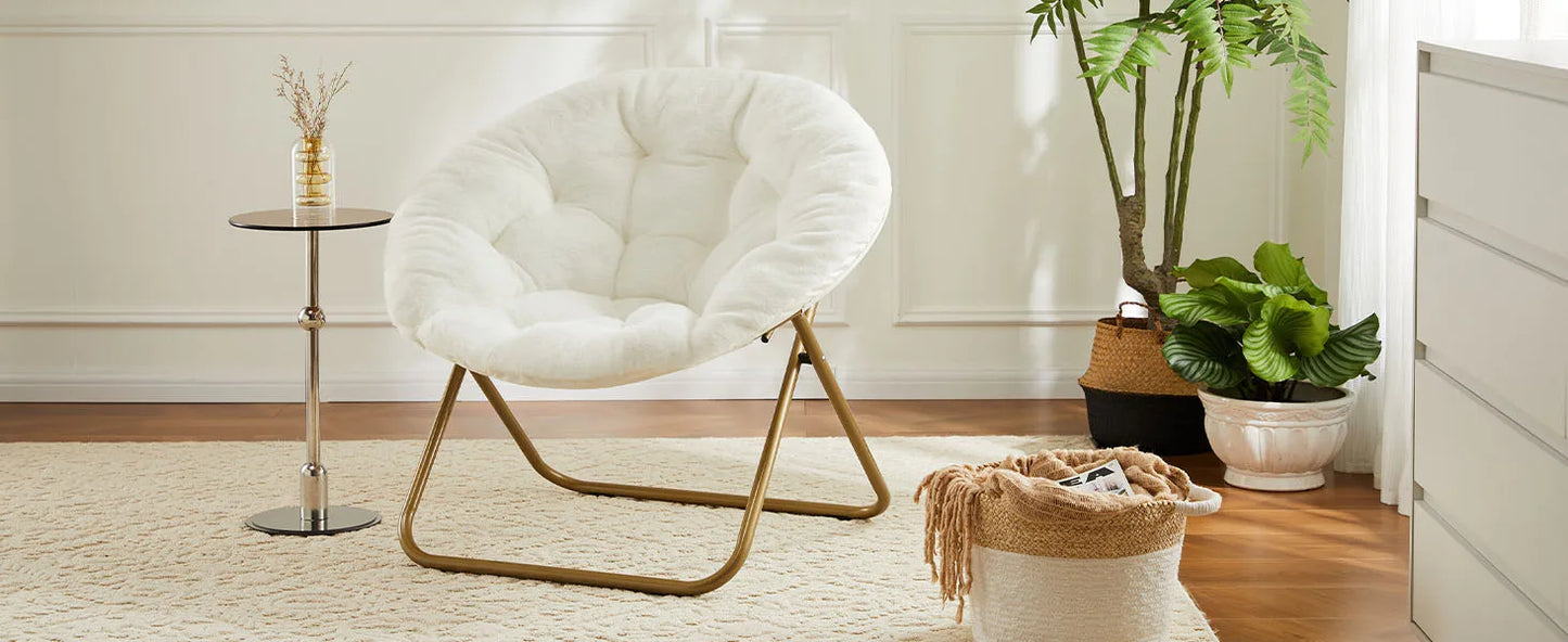 Alpine Faux Fur Saucer Chair