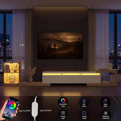Expandable Glass TV Stand