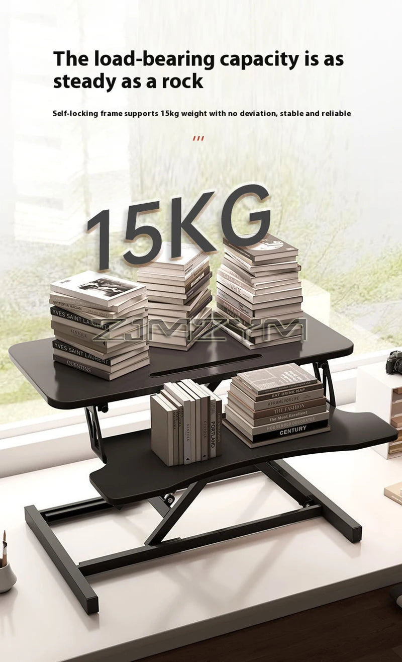 Foldable Laptop Desk with Storage & Keyboard Tray