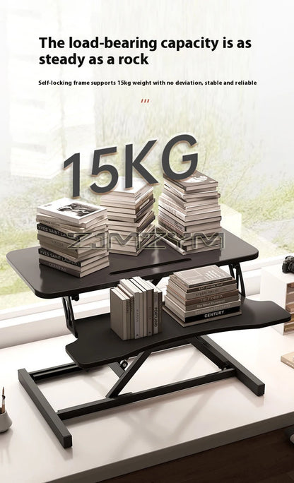 Foldable Laptop Desk with Storage & Keyboard Tray