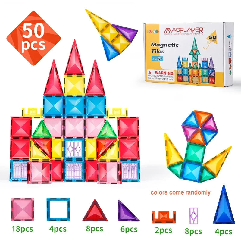 Diamond Magnetic Tiles - STEM Building Toy