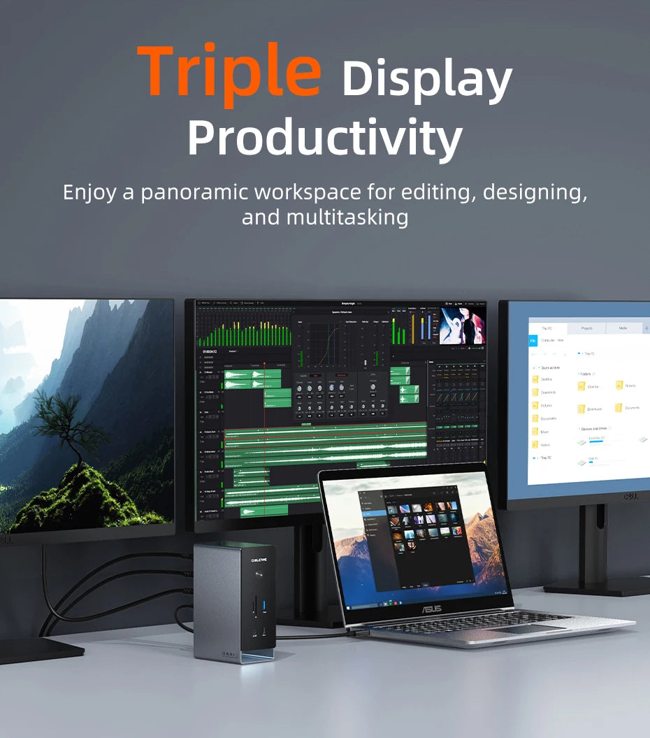 CABLETIME 16-in-1 Docking Station