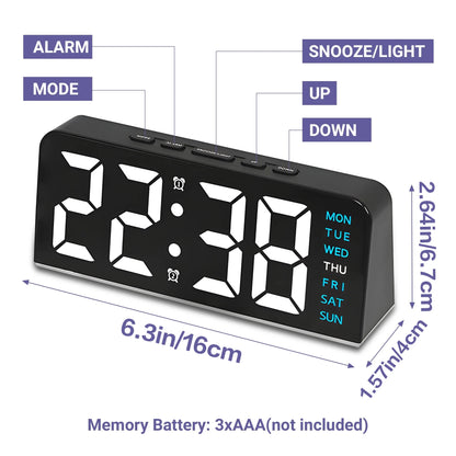 Mini Alarm Clock with Night Light
