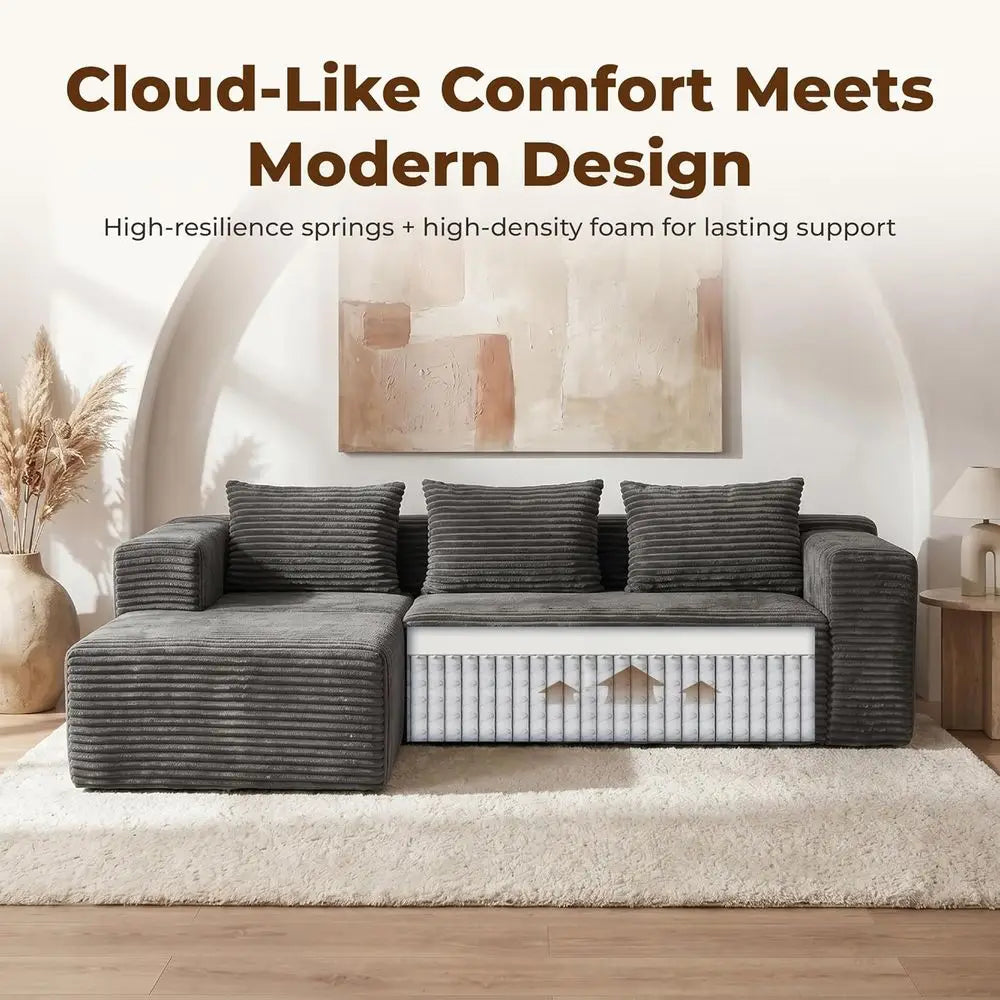 Marlow Deep-Seat Corduroy Sofa