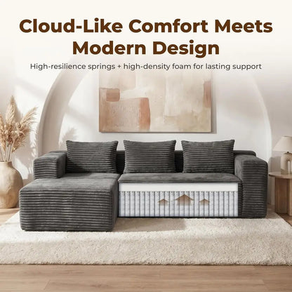 Marlow Deep-Seat Corduroy Sofa