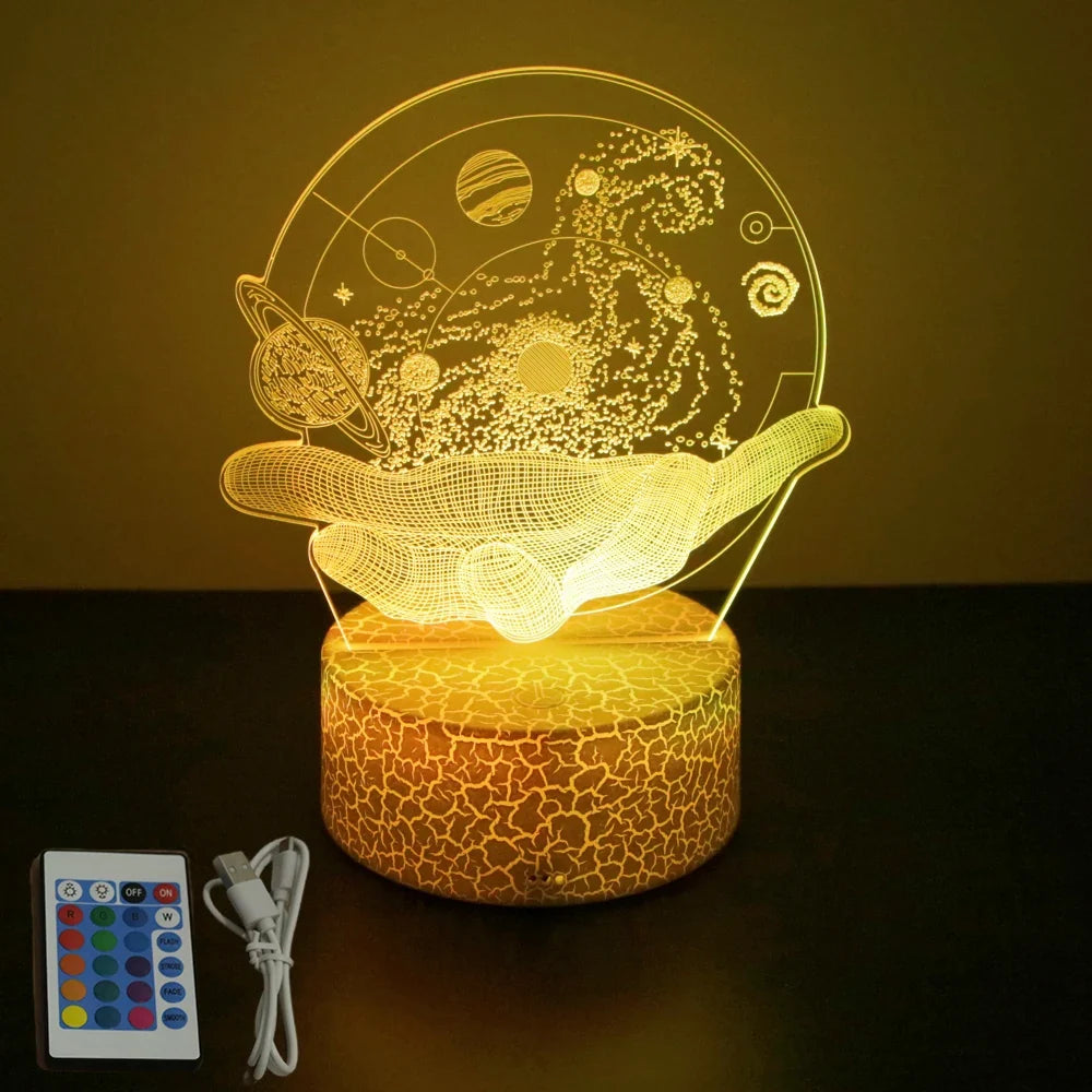 3D Astronaut Night Light - Kids' Space Lamp