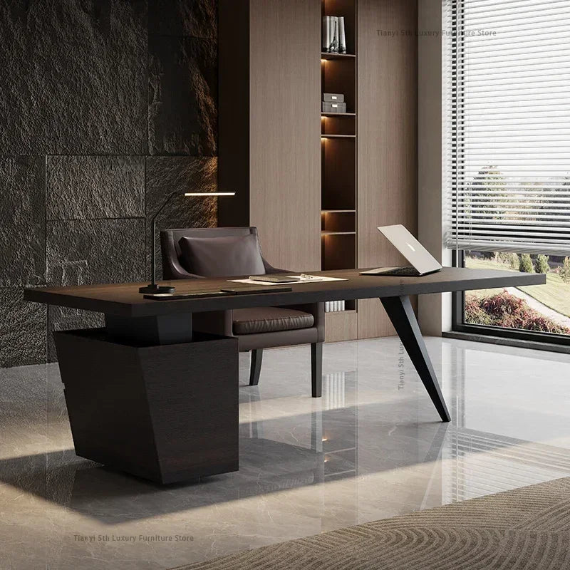 Milano Italian Minimalist Solid Wood Office Desk