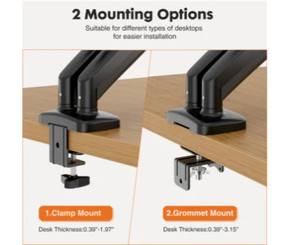 Gas Spring Dual Monitor Arm