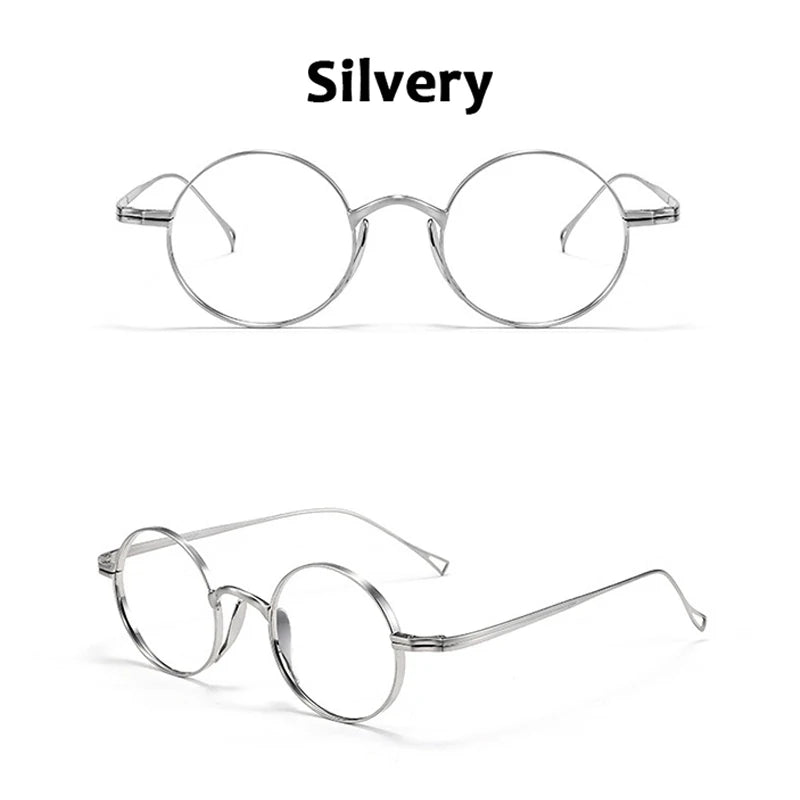 Titanium Retro Round Glasses