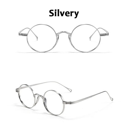 Titanium Retro Round Glasses