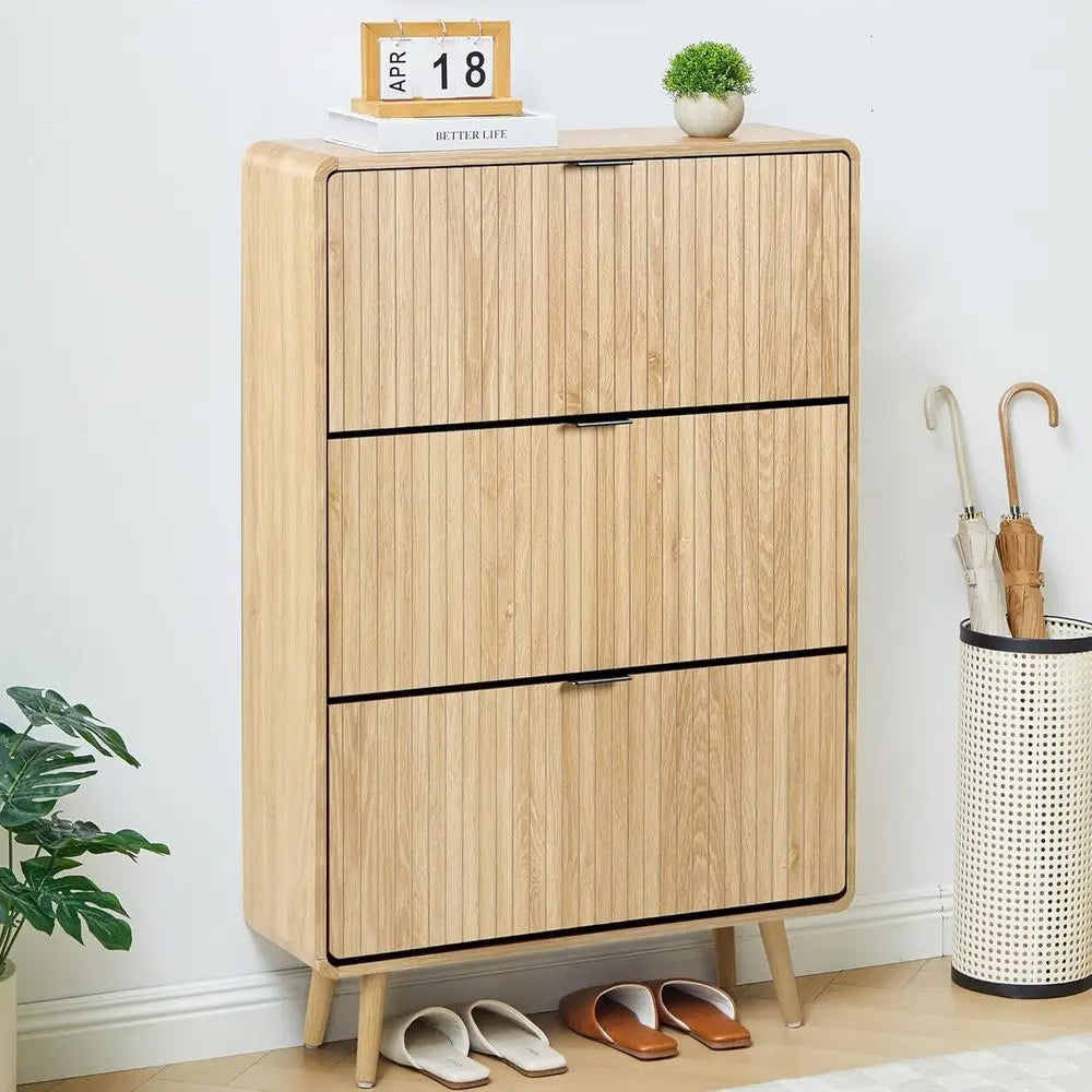 Slim 3-Tier Shoe Cabinet