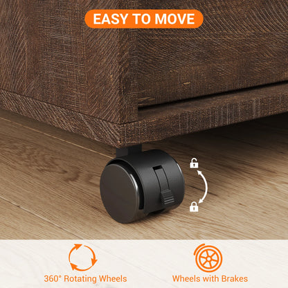 Ergove 3-Drawer Rolling File Cabinet