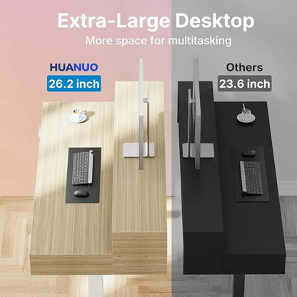 Dual Desk with C-Clamp Keyboard Tray