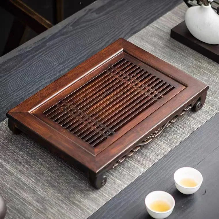 Bamboo Tea Set Storage Tray