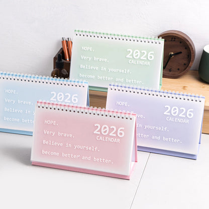SpiralDesk 2026 Foldable Table Calendar