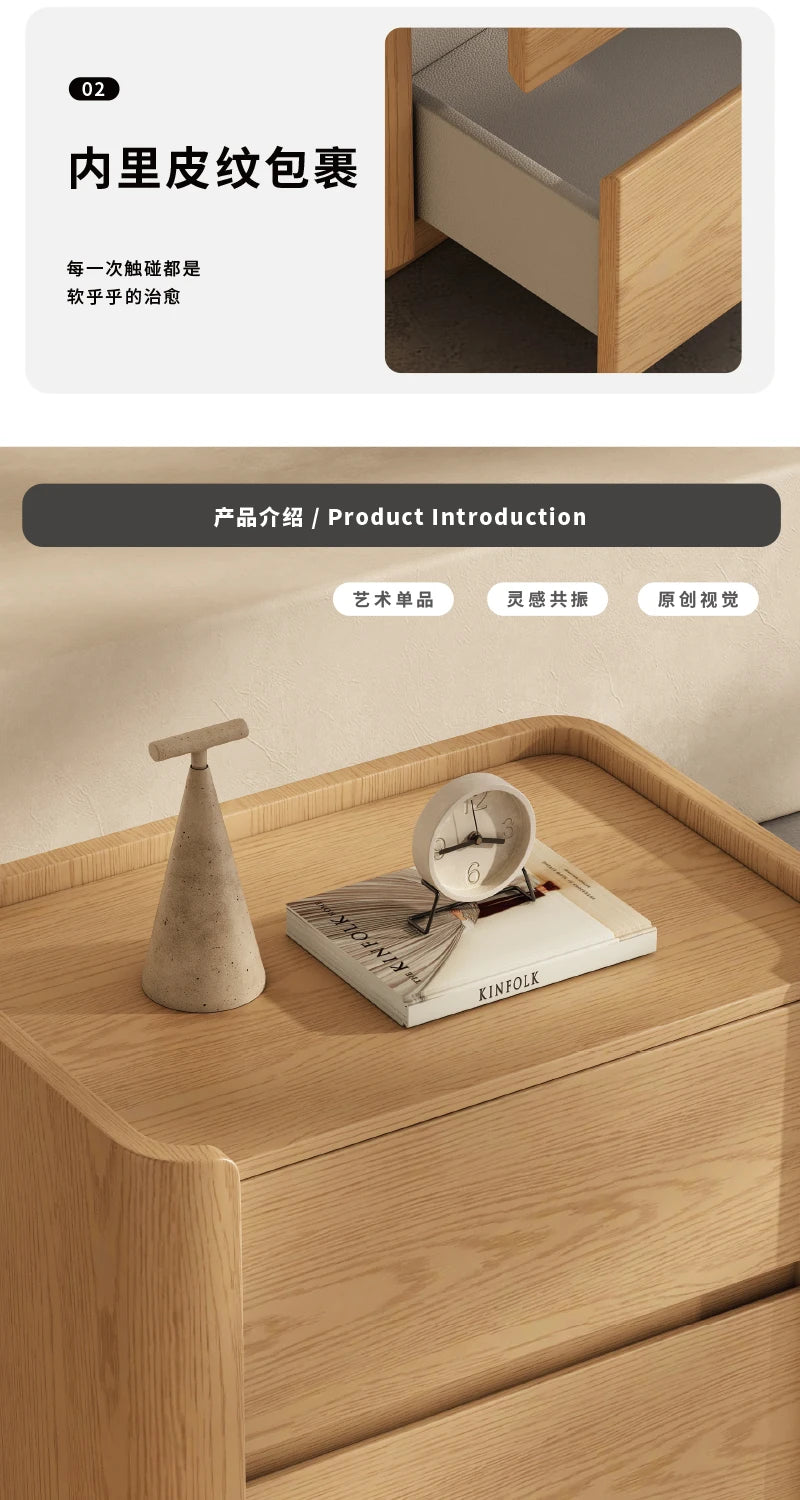 Modern Bedside Table with Integrated Storage