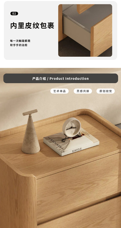 Modern Bedside Table with Integrated Storage