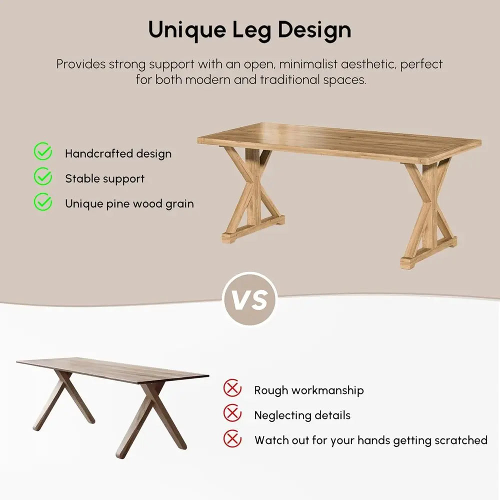 Rustic X-Trestle Writing Desk