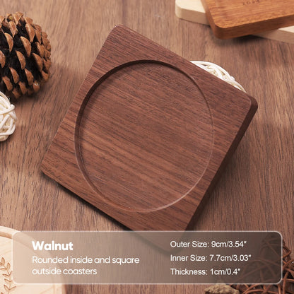 Solid Wood Round Coaster