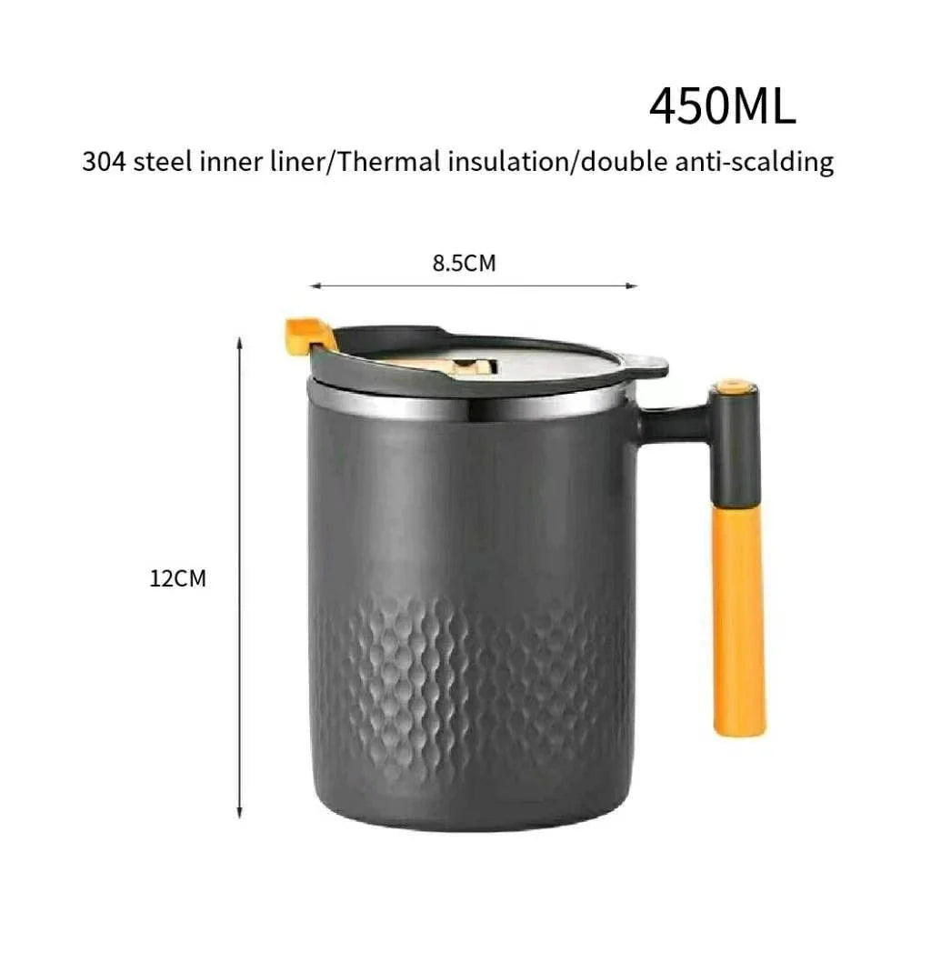 450ml Steel Travel Mug – Leak-Proof Handle
