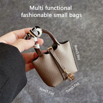 Basket Bag Charm Keychain Accessory