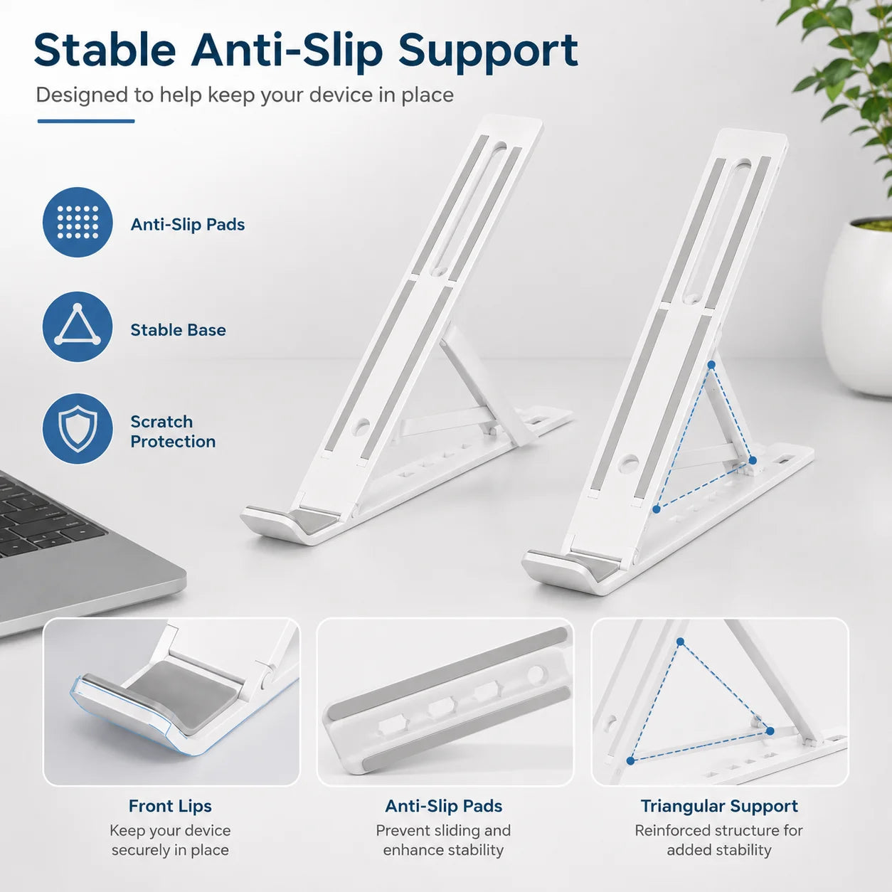 4-Level Foldable Laptop Riser