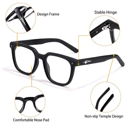 HBK Square Blue Light Glasses