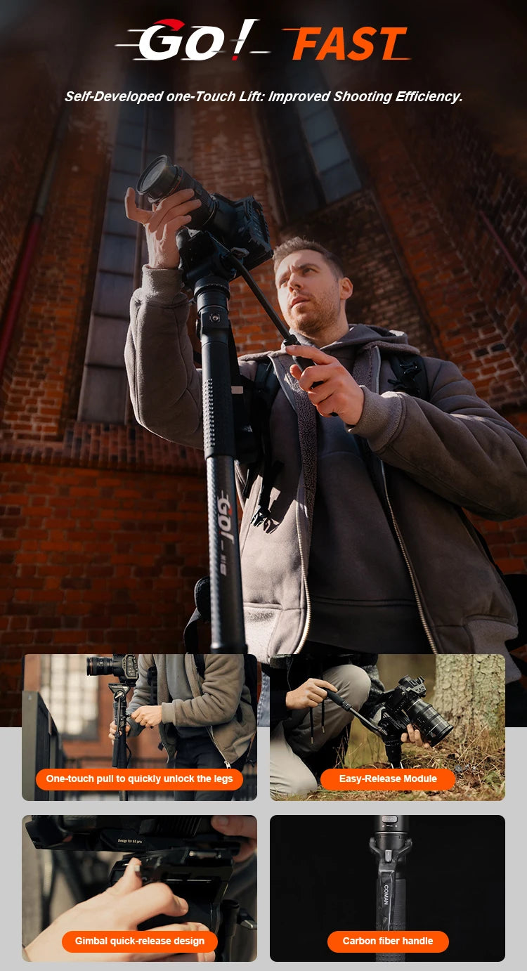 One-Click Carbon Fiber Monopod