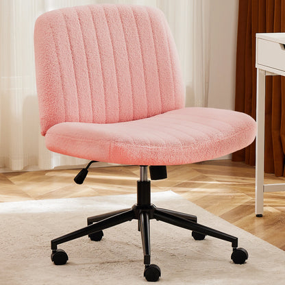 Wide Armless Cross-Legged Office Chair