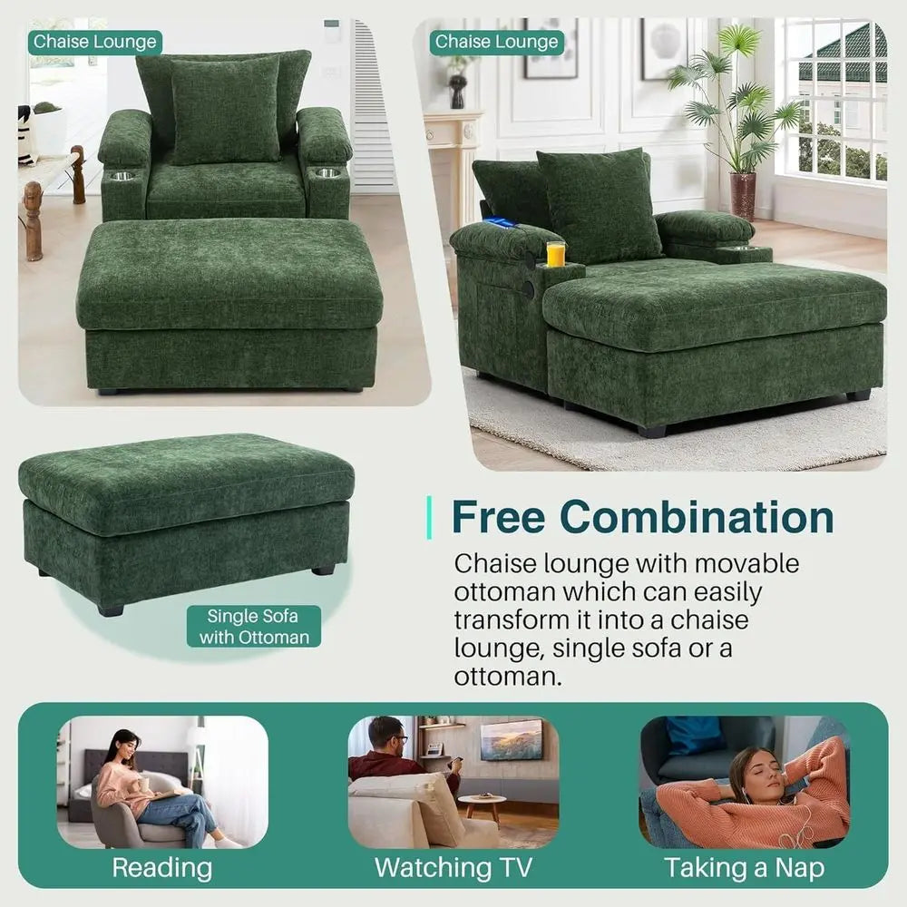 Thornbury Extra Large Chaise Sleeper