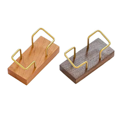 WoodDesk Card Holder Organizer Stand