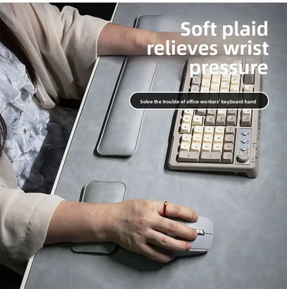 Leather Desk Pad & Wrist Rest Set