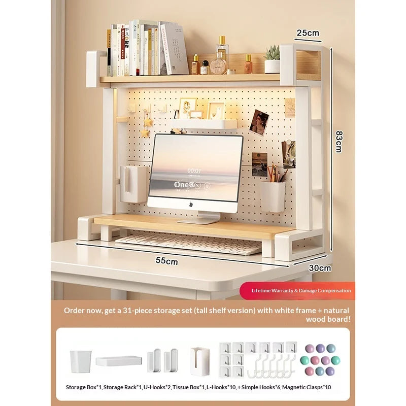 Pegboard Desktop Shelf Organizer