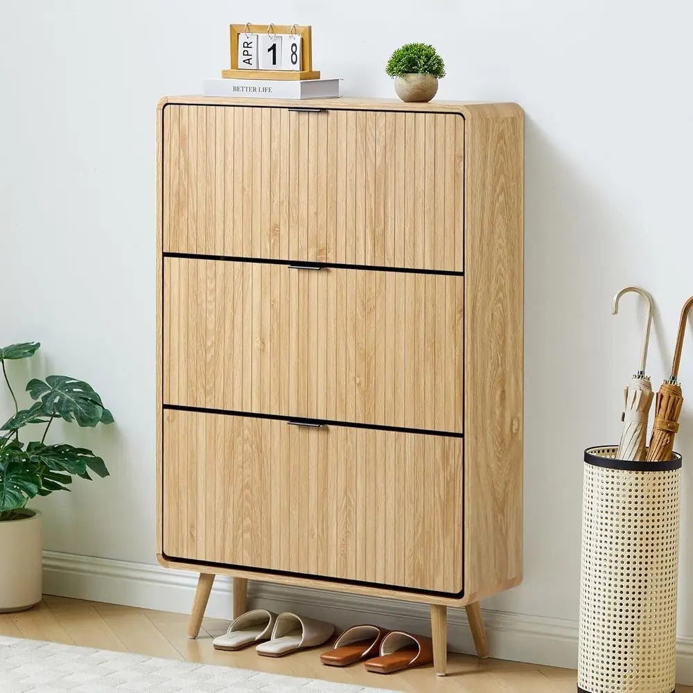 Slim 3-Tier Shoe Cabinet