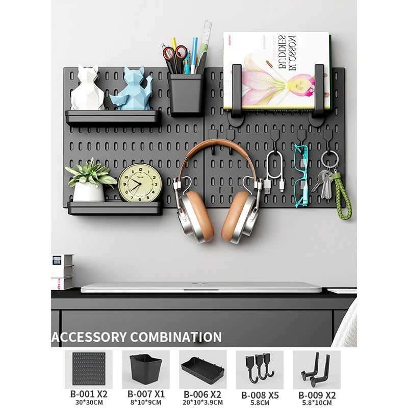No-Holes Wall Pegboard Organizer