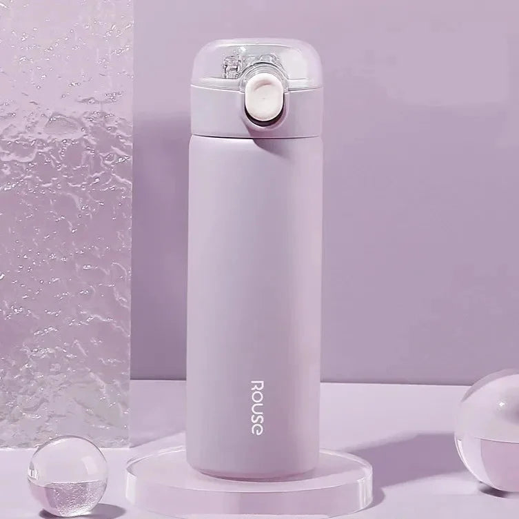 380ml Straw Vacuum Flask for Girls, Steel