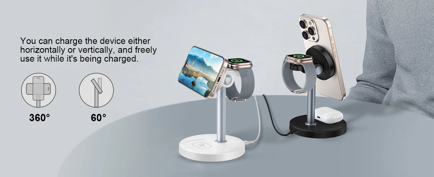 MagFusion Pro 3-in-1 Magnetic Wireless Charging Station