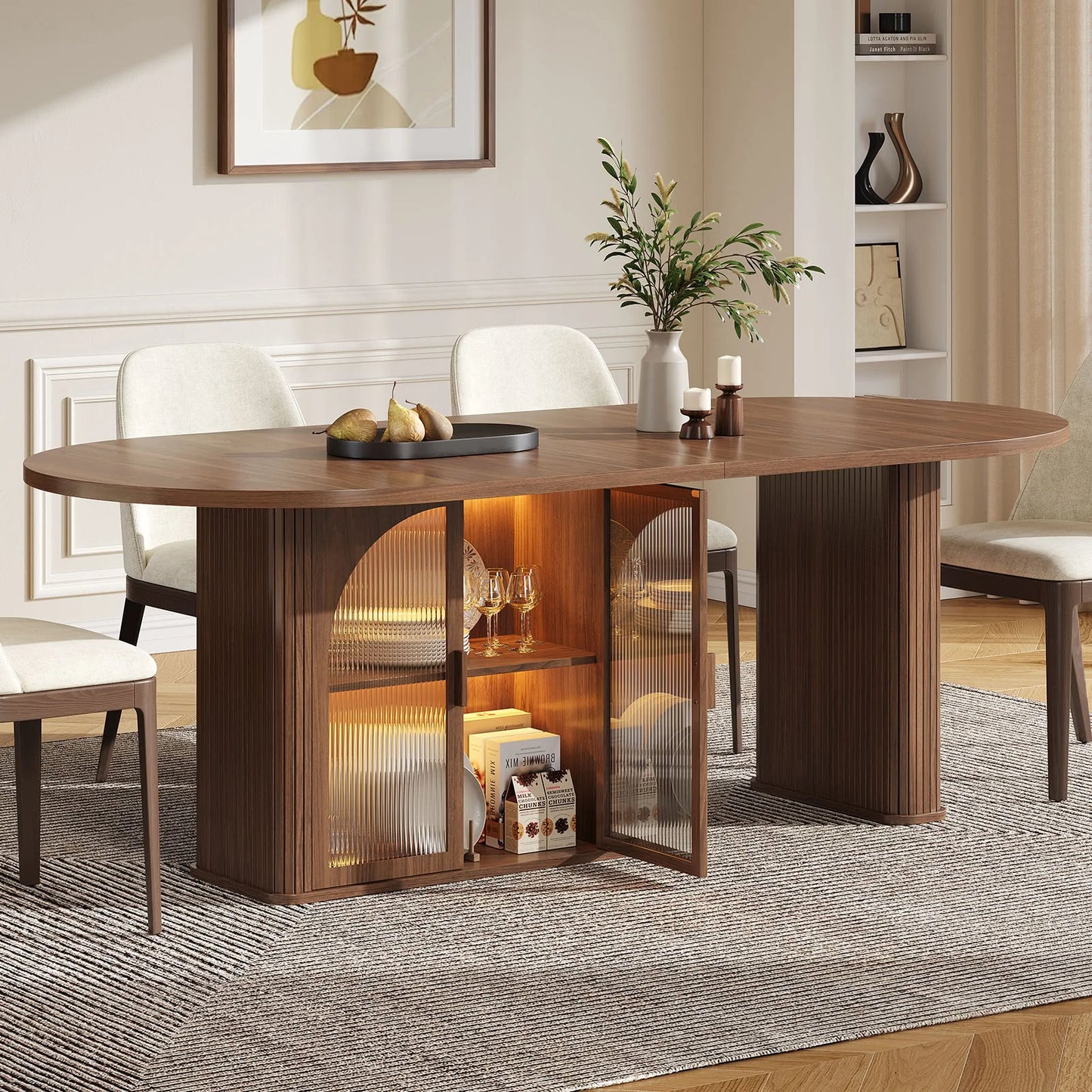 Thackeray Walnut Oval Dining Table