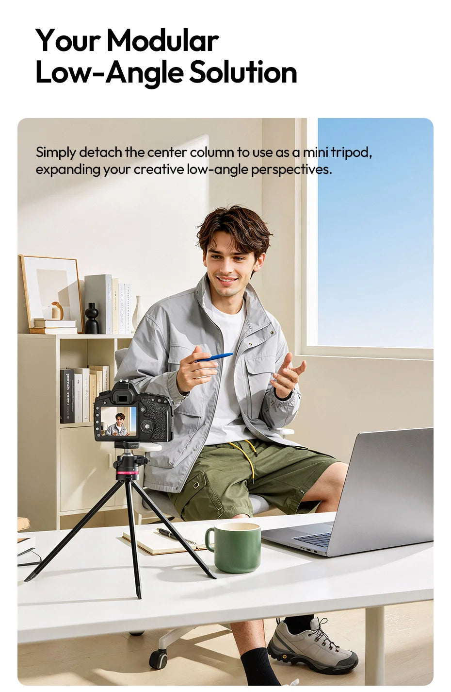 2-in-1 Carbon Fiber Tripod