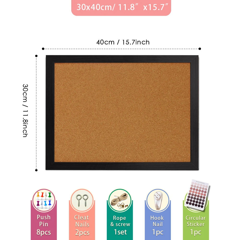 BlackCork Tile Bulletin Board Set