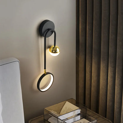 Orbis Gold-Accent LED Wall Light