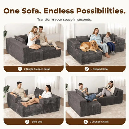 Marlow Deep-Seat Corduroy Sofa