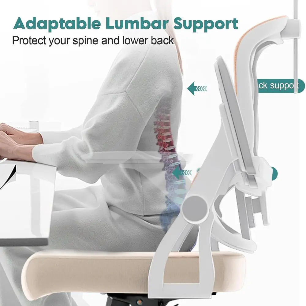 Mesh Office Chair with Flip-Up Arms