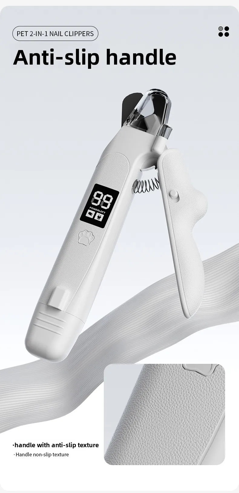 2-in-1 LED Pet Nail Clipper & Grinder