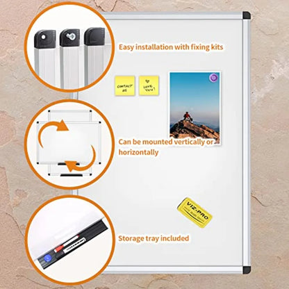VisionBoard Pro Magnetic Dry Erase Whiteboard