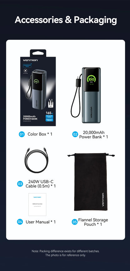 Vention 20000mAh Power Bank