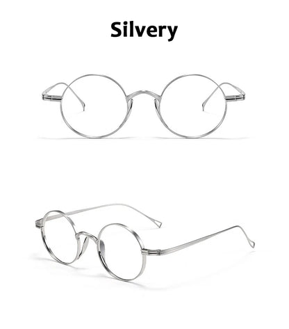Titanium Retro Round Glasses