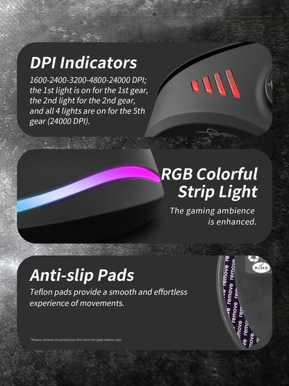 ZELOTES F18 Vertical Wireless Mouse